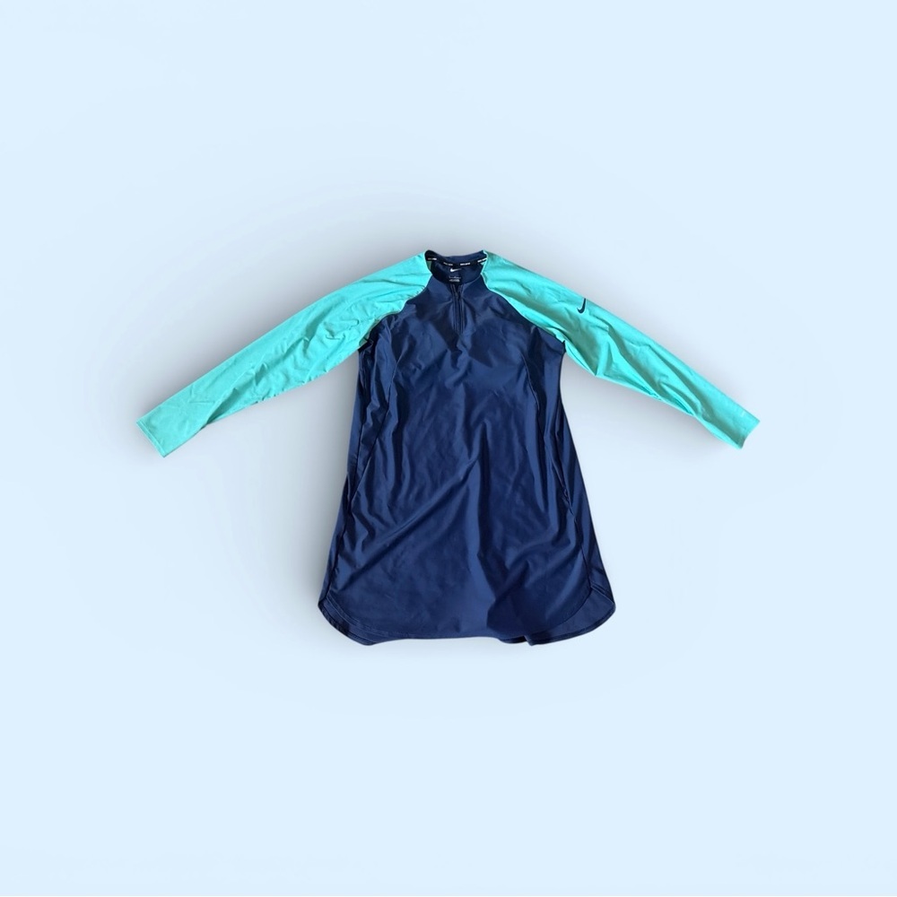 Nike Navy and Aqua Women's Swim Coverup